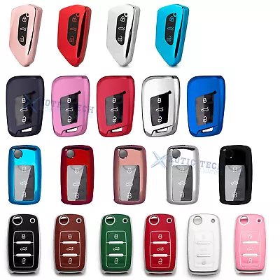 Multi-colors 3-Buttons TPU Key Fob Cover Protector For VW Golf Tiguan Passat • $16.99