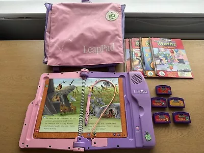 Leapfrog LeapPad Writing Plus Learning System Books & 5 Cartridges/Books & Case • £23.95