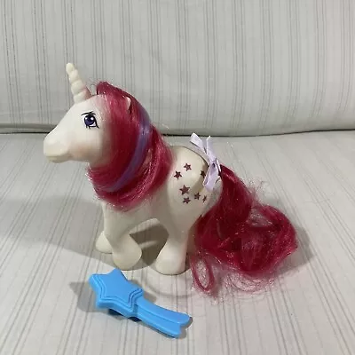 VTG 1983 Hasbro G1 MLP My Little Pony Unicorn “Moondancer”  COMPLETE W/ Brush P2 • $34.99