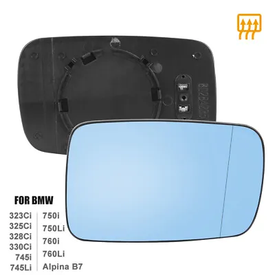 $16.99 • Buy Mirror Glass Heated With Backing Plate Passenger Side RH For BMW 745i 