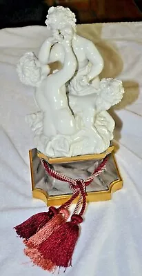 Vintage Italian Capodimonte Or C. Mollica Porcelain  Cherubs Drinking 13.5  • $138.40