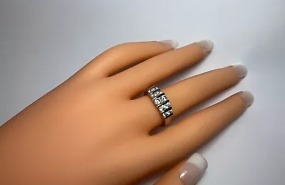 Diamonique Qvc 925 Beautiful And Sparkly Eternity Band Ring Size P • £18.99