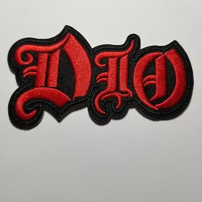 $6.66 • Buy Dio  Red  Logo    Embroidered  IRON ON , OR SEW  PATCH