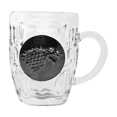 Game Of Thrones House Stark Crystal Stein | Unique Drinking Glass | 16 Oz. • £27.01