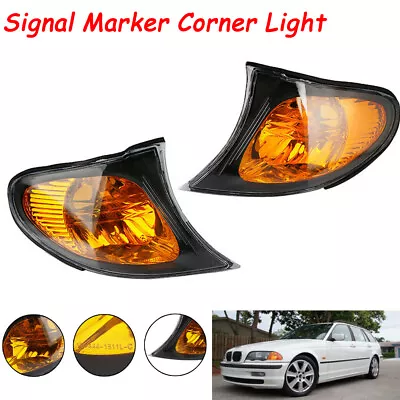 Pair Turn Signal Lights Corner Light LH+RH For 2002-2005 BMW E46 3-SERIES Sedan • $33.50