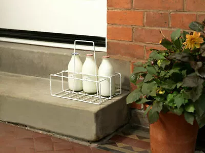 24 Or 6 Milk Bottle Holder Tidy Crate Rack Carry Carrier Doorstep Store • £11.90