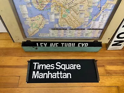 Ny Nyc Subway Roll Sign Times Square Manhattan Duffy New Years Eve Theater Dist. • $299.95