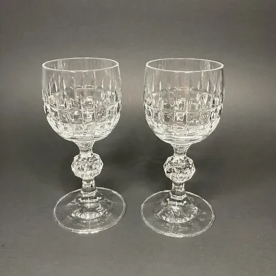 ECHT BLEIKRISTALL CRYSTAL CUT Tasting GLASS Germany 4 1/4” CORDIALS (Set Of 2) • $9.50