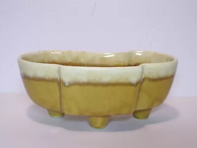 Vintage 1950's/1960's  Ceramic Planter  Mustard Colored Drip  402-USA • $24.99