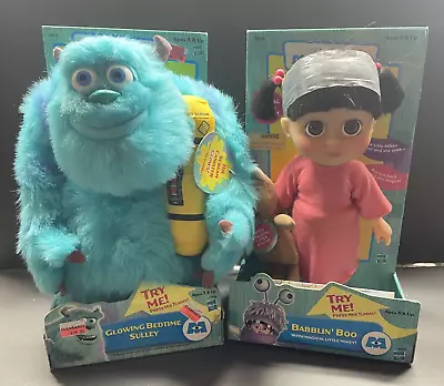 Monsters Inc Babblin Boo & Glowing Bedtime Sully Talking Dolls Working NEW BOXED • $105