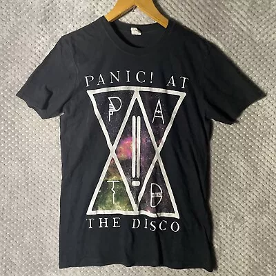 Panic At The Disco Womens Top Size Uk M Black Graphic Print • £15