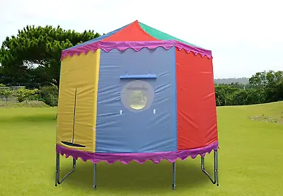 10 Ft Trampoline Tent-Circus Style- Fits Over Existing Trampoline With 3/6 Poles • £124.99