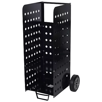  Heavy Duty 200lbs Load Capacity Metal Firewood Cart With Rolling Wheel 41in H   • $113.76