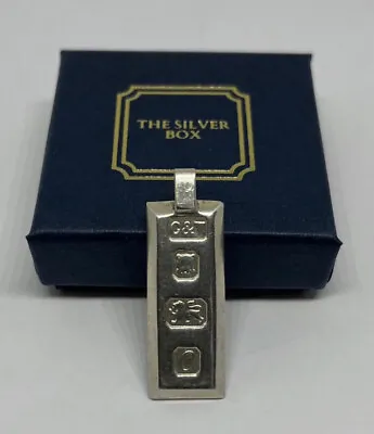 £24 • Buy 10.68 Grams Sterling Silver Jubilee Silver Ingot Pendant