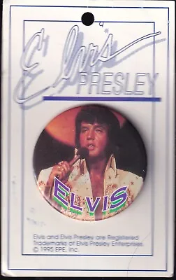 Vintage 1995 ELVIS PRESLEY Button / Pin On Card • $7.99