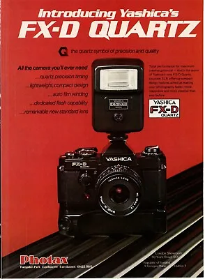 (cam1) Camera Advert 11x8  Yashica Fx-d Quartz • £9