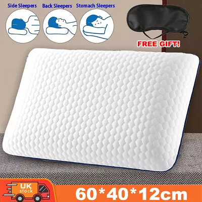 Memory Foam Large Soft Pillow Bounce Back Firm Deluxe Memory Foam Pillows UK • £21.99