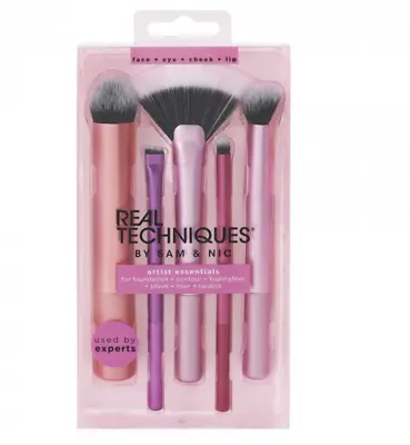 REAL TECHNIQUES Artist Essentials Brush Set 5 Piece By Sam And Nic • $49.95