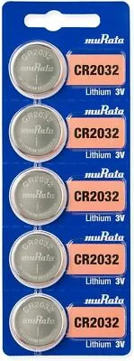 5 Packs Murata/Sony CR2032 2032 DL2032 3V Button Lithium Coin Battery EXP 2031 • $2.78