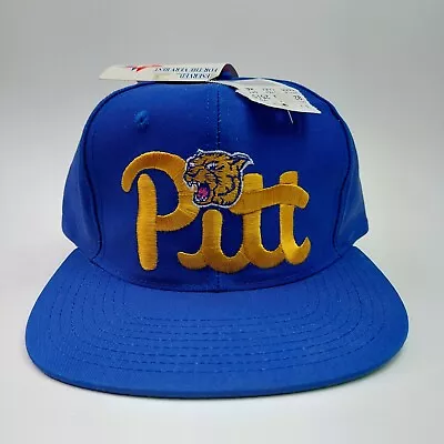 Vintage Pitt Panthers Pittsburgh Football Front Row Snapback Hat Cap Big Script • $79.99