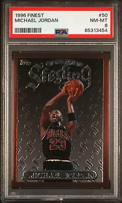 1996 1996-97 Topps Finest Michael Jordan #50 PSA 8 New Grade 2024 • $34.99