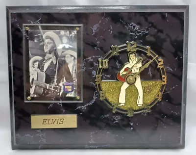 Elvis Presley Quartz 8 X 10 Wall Clock With Rockin' The Tube Card WORKS • $12.73