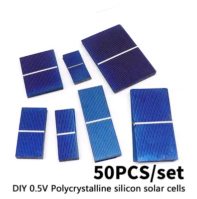 50pcs Solar Cells Polycrystalline DIY Solar Panel Cells Sunpower Battery Charger • $19.95