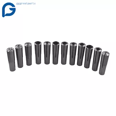 12 PC 3MT MT3 #3 Morse Taper Shank Collets Includes 1/8  - 3/4  Chuck Set New • $49.50