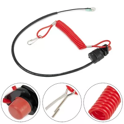 Boat Outboard Engine Motors Lanyard Kill Stop Switch Safety Tether Universal • $25.02