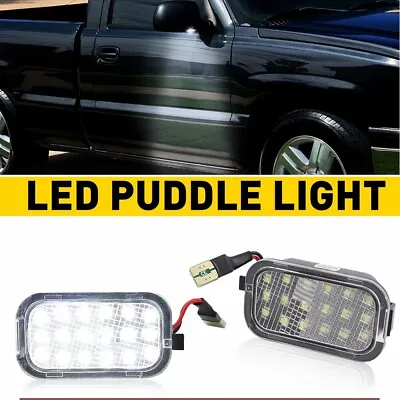 2X LED Side Mirror Puddle Lights For 07-14 Yukon Sierra Tahoe Avalanche Escalade • $17.99