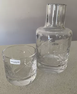 Royal Doulton Lunar - CARAFE DECANTER SET- Cut Crystal Signed • $35