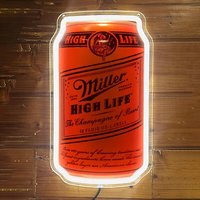 Miller High Life Beer Can LED Neon Sign Vintage Style Bar Pub Man Cave Light K1 • $7.99