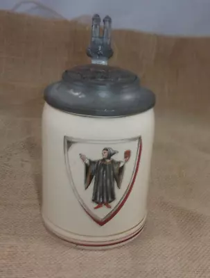 1895 Antique German Munich Stoneware Lidded Stein • $125