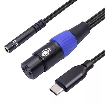 3.3FT XLR To USB C Digital InterfaceUSB C To XLR Female Microphone Cable 3.5m... • $31.91