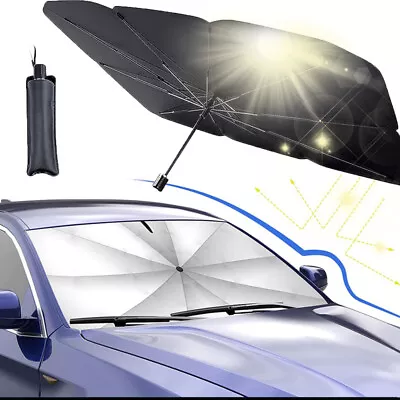 Foldable Car Windshield Front Window Sun Shade Cover Visor UV Block Protector • $11.90