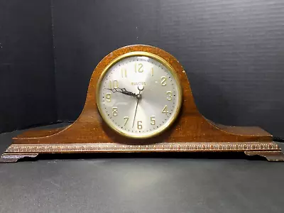 Vintage Bulova Wooden Mantel Electric Clock 1930s Model Number 1100 • $29.99