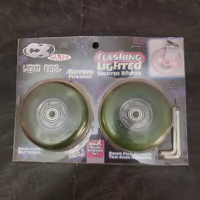 Vintage CX Skate Liquid Metal Scooter Wheels Motion Flashing Lighted 100mm 88a • $19.95