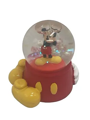 Mickey Mouse Snow Globe From Disney Parks Red Yellow Shoe 3   RARE • $29.99