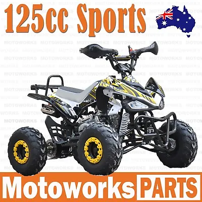 $1049 • Buy 125CC SPORTS SEMI AUTO ATV QUAD Dirt Bike Gokart 4 Wheeler Buggy Kids Yellow