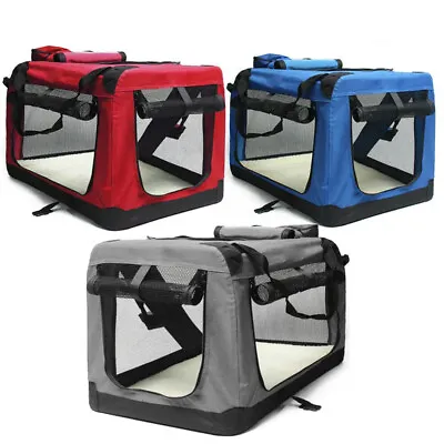 Pawhub Foldable Pet Cat Carrier Dog Crate Portable Cage Car Travel Bag Kennel • $54