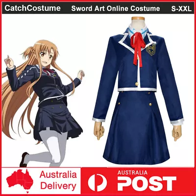 $70.99 • Buy Anime Sword Art Online SAO Yuuki Asuna School Uniform Cosplay Costume Outfits