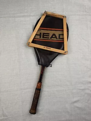 VINTAGE HEAD AMF GUILLERMO VILAS WOODEN TENNIS RACQUET 4 3/8 Grip Cover Press • $120