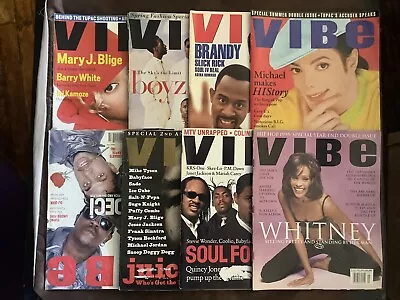 VIBE Magazine (8) 1995 MARY J. BLIGE/BOYZ II MEN/MICHAEL JACKSON/JODECI/WHITNEY • $250