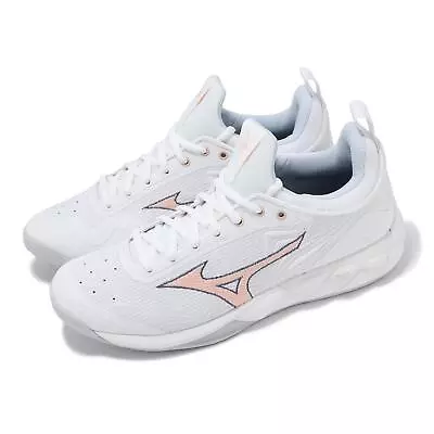 Mizuno Wave Luminous 2 White Light Orange Women Volleyball Shoes V1GC2120-00 • $109.99