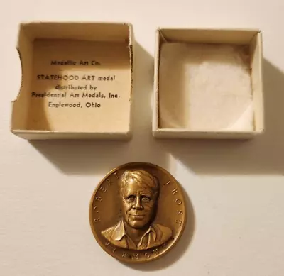 Medallic Art Co. Statehood Art Medal Vermont Poet Robert Frost With Box Holder! • $9.99