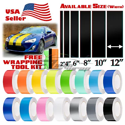 Gloss Color Racing Stripes Vinyl Wrap Decal For Scion Toyota FRS 10FT / 20FT • $9.99