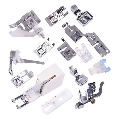 Presser Foot 15Pcs/Kit Fit For Brother Singer Janome Sewing Machine Parts • £16.62