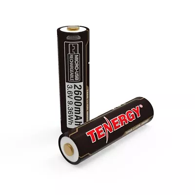 Tenergy T26B 3.6V USB Rechargeable 2600mah Li-ion Battery 2pk • $24.99