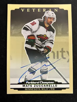 22-23 Parkhurst Champions Mats Zuccarello Veteran Auto Minnesota Wild • $19.99