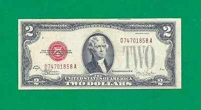 $2 1928-f 1 D/a Block Red Seal United States Note Circ. • $13